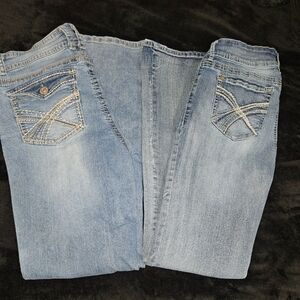 Two Pair Wallflower Womens Bootleg Jeans